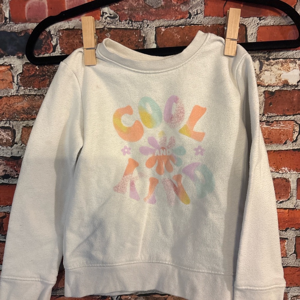 Jumping Beans White Sweatshirt with Colorful Design
